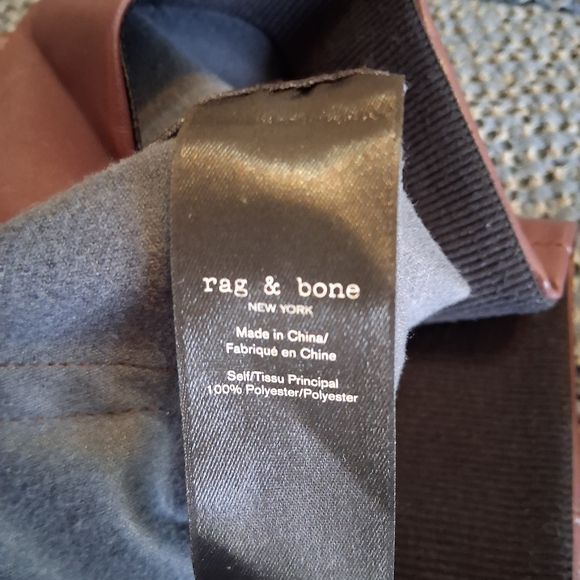 🌸 Rag & Bone Deep Burgundy Nina  Faux Leather Skinny Pants Sz. XS EUC - Picture 10 of 12